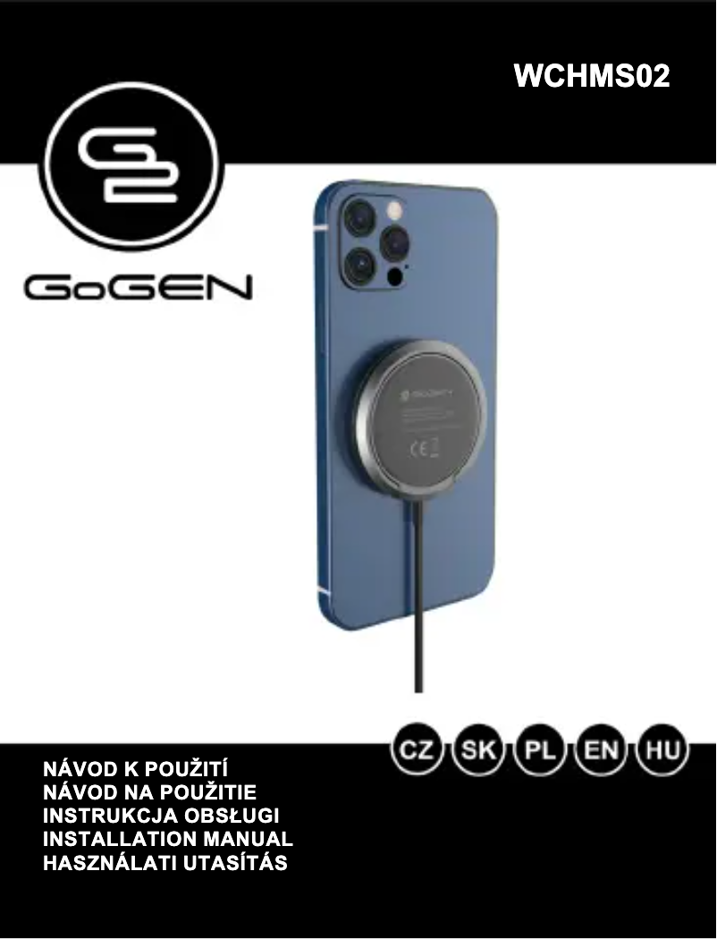 Page 1 de la notice Manuel utilisateur GoGen WCHMS02