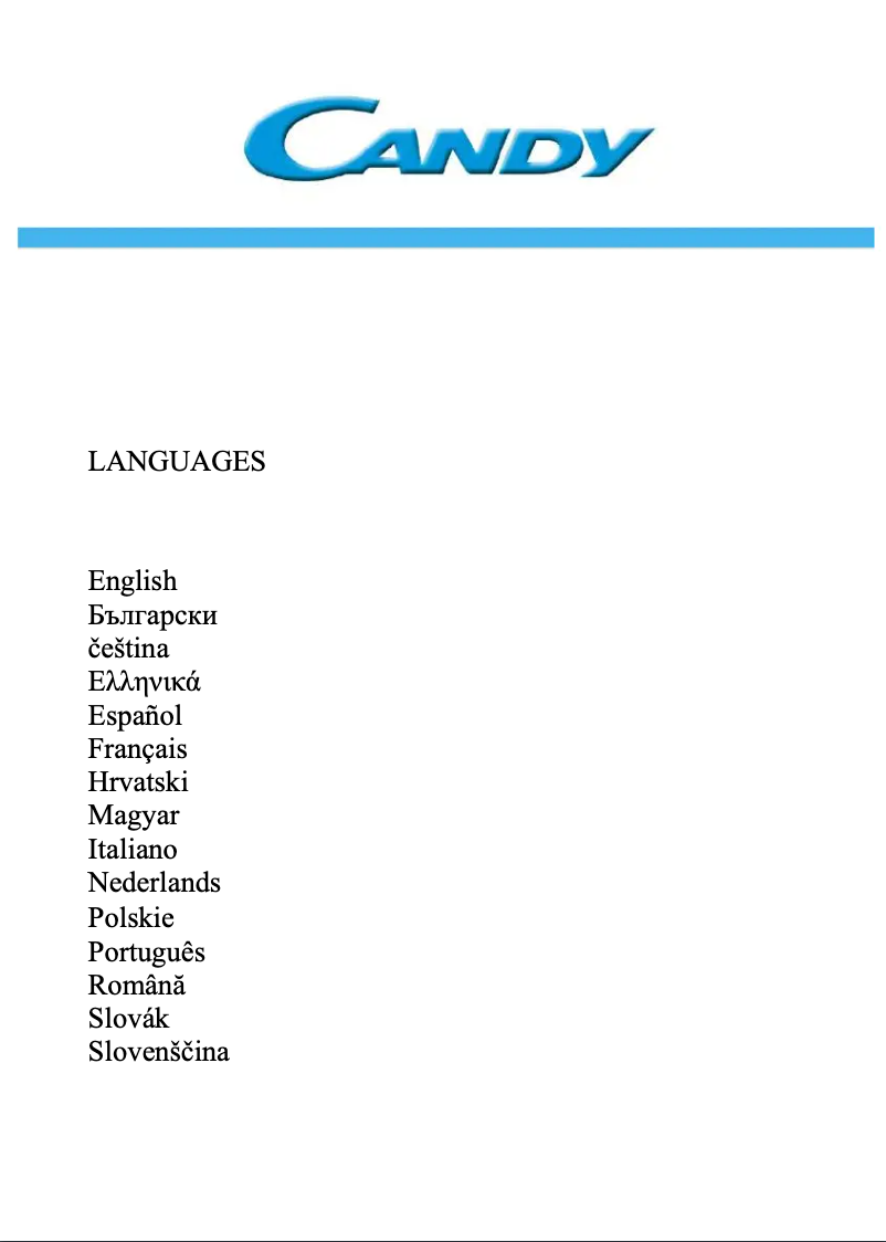 Page 1 de la notice Manuel utilisateur Candy CHCS 4144WN