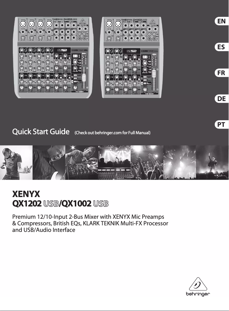 Page n°1 - Manuel utilisateur Behringer QX1202USB