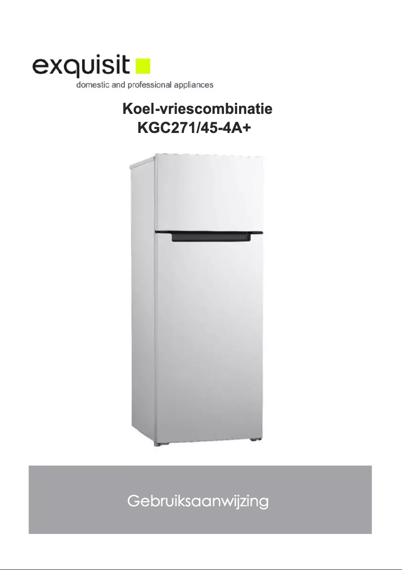 Page n°1 - Manuel utilisateur Exquisit KGC271-45-4A+