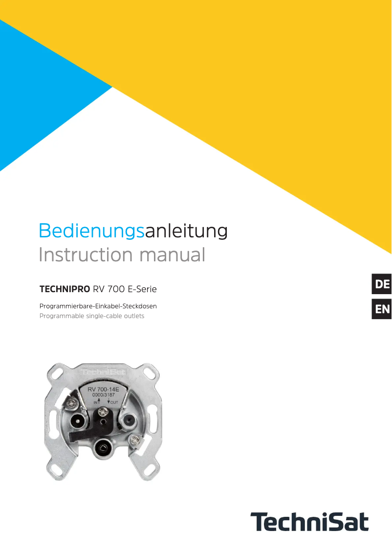 Page 1 of the manual User Manual TechniSat TECHNIPRO RV 700-14E