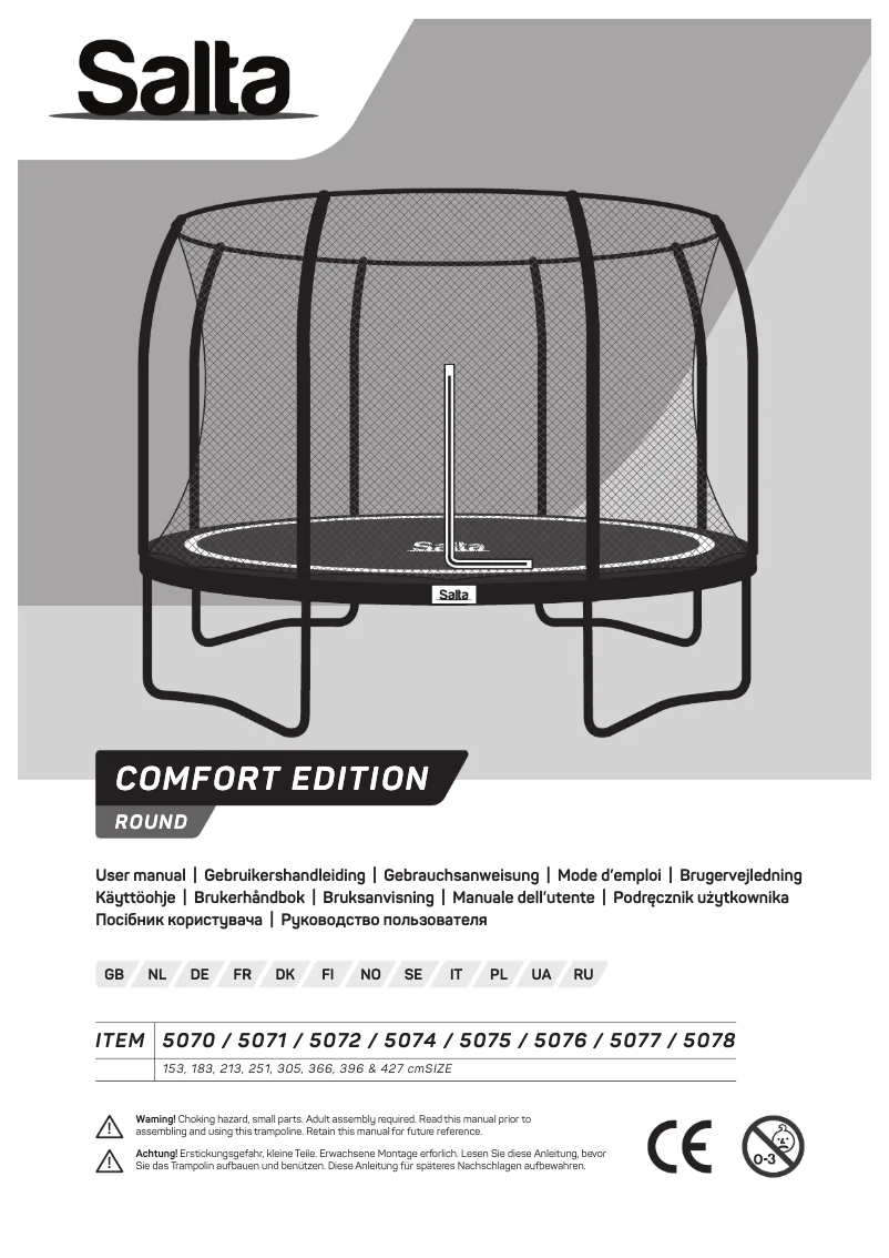 Page n°1 - Manuel utilisateur Salta Comfort Edition 5072