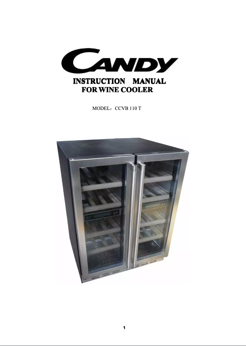 Image de la première page du manuel de l'appareil CCVB 110 T