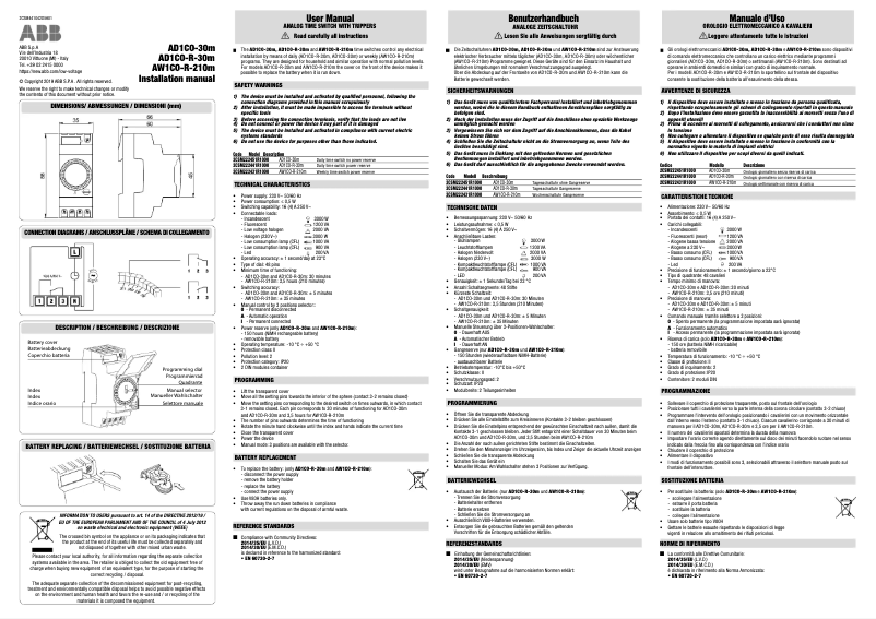 Page 1 de la notice Manuel utilisateur ABB AD1CO-30m