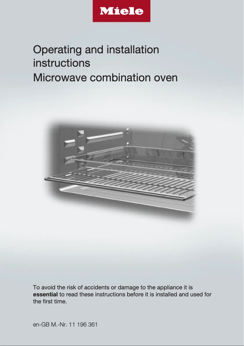 Page n°1 - Guide d'installation Miele H 7640 BM