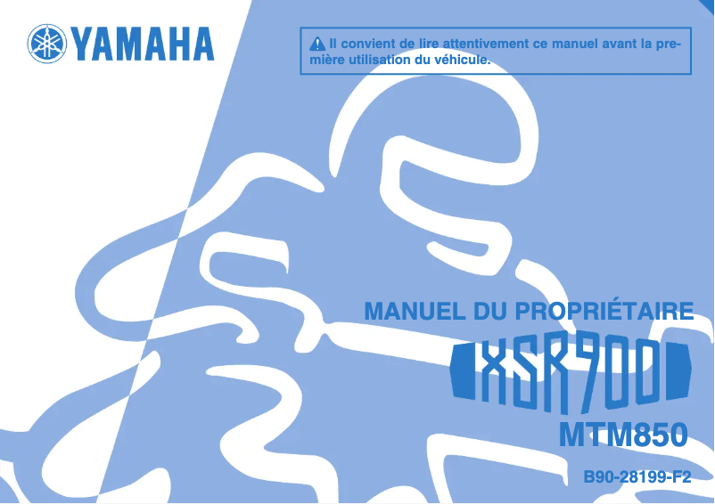Image de la première page du manuel de l'appareil XSR900 (2018)
