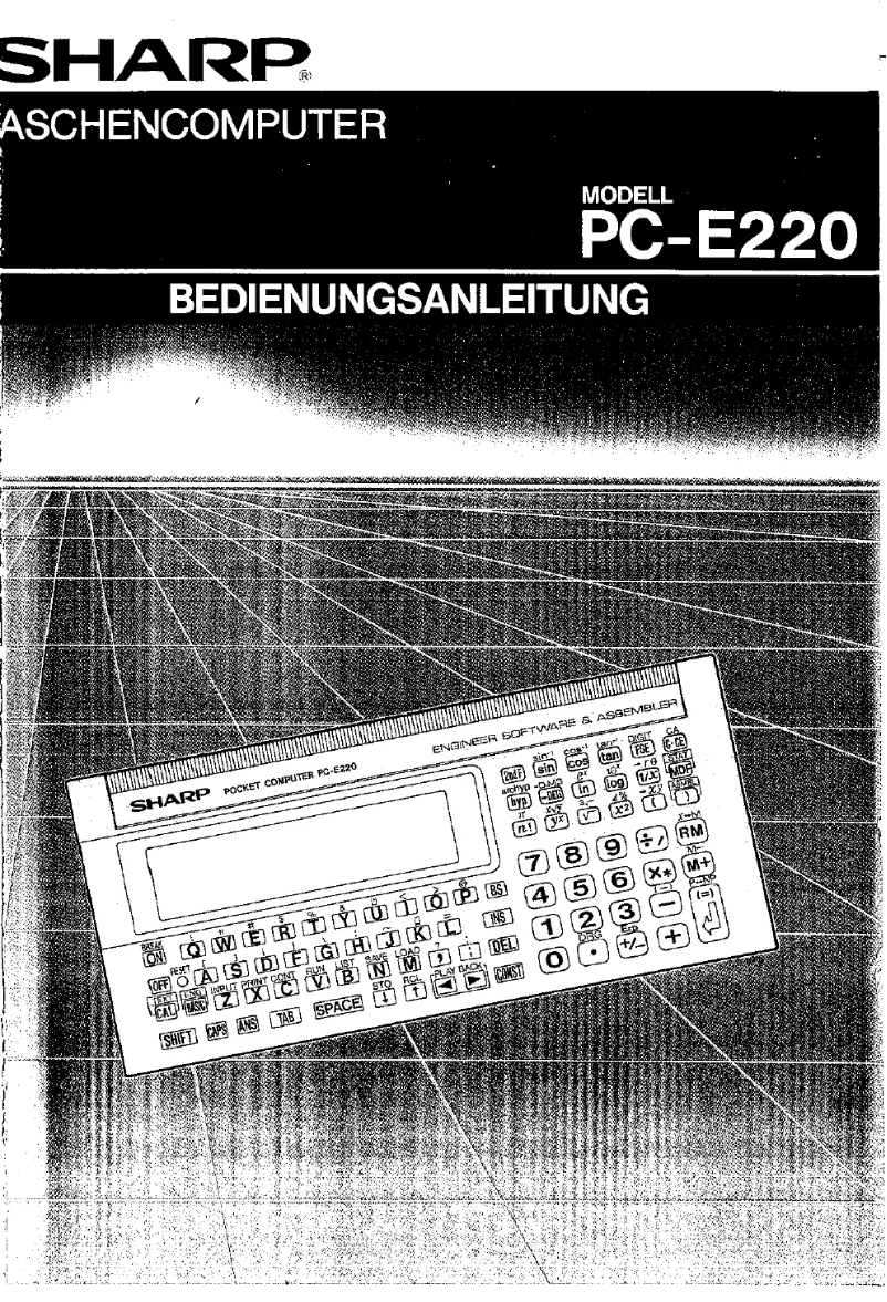 Page n°1 - Manuel utilisateur Sharp PCE220