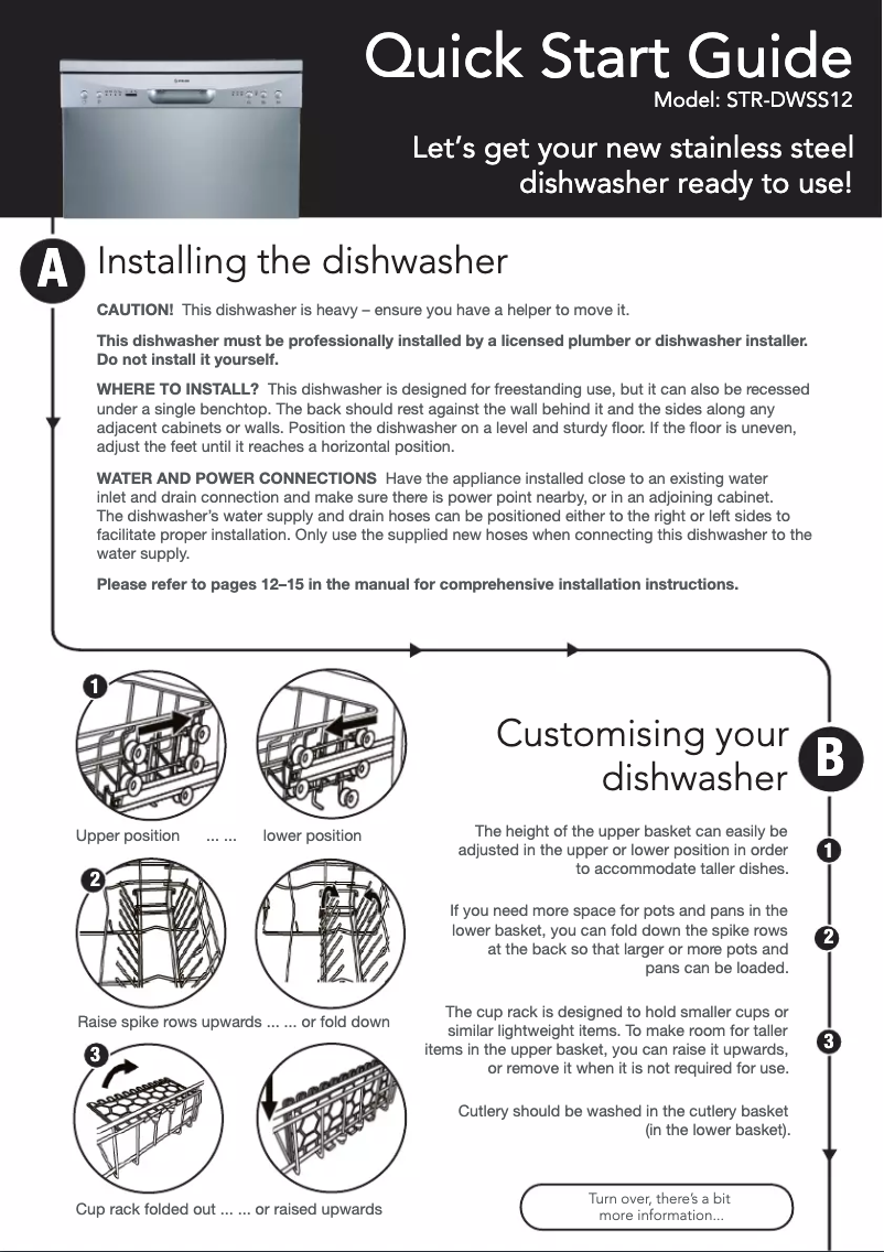 Image de la première page du manuel de l'appareil STR-DWSS12