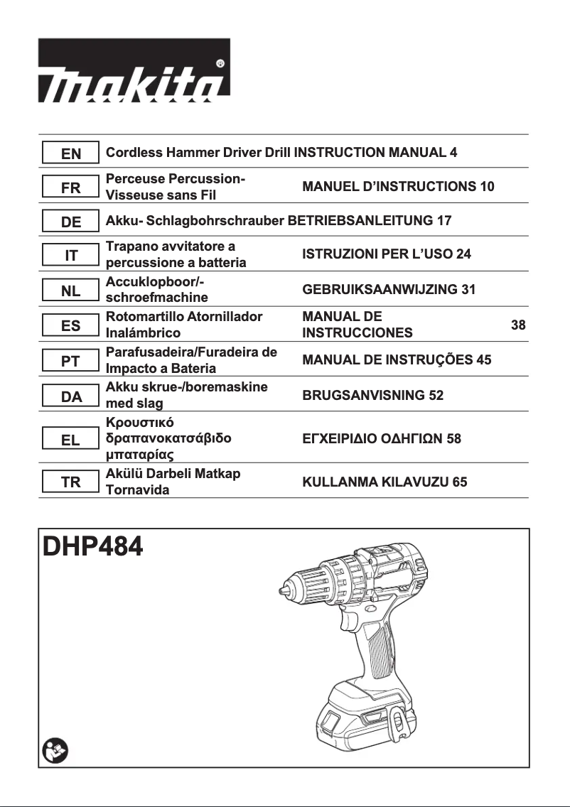 Page n°1 - Manuel utilisateur Makita DLX6082T