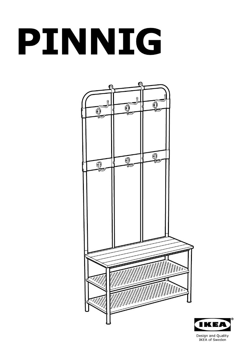 Page 1 de la notice Instructions / montage Ikea PINNIG