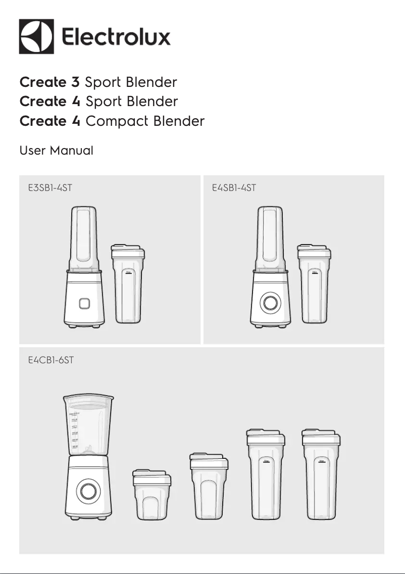 Page 1 de la notice Manuel utilisateur Electrolux Create 4 E4CB1-6ST