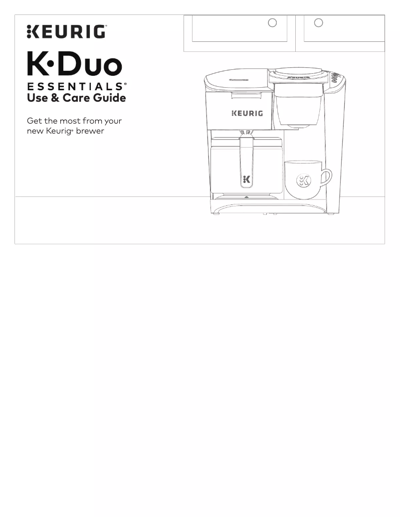 Page n°1 - Manuel utilisateur Keurig K-Duo Essentials