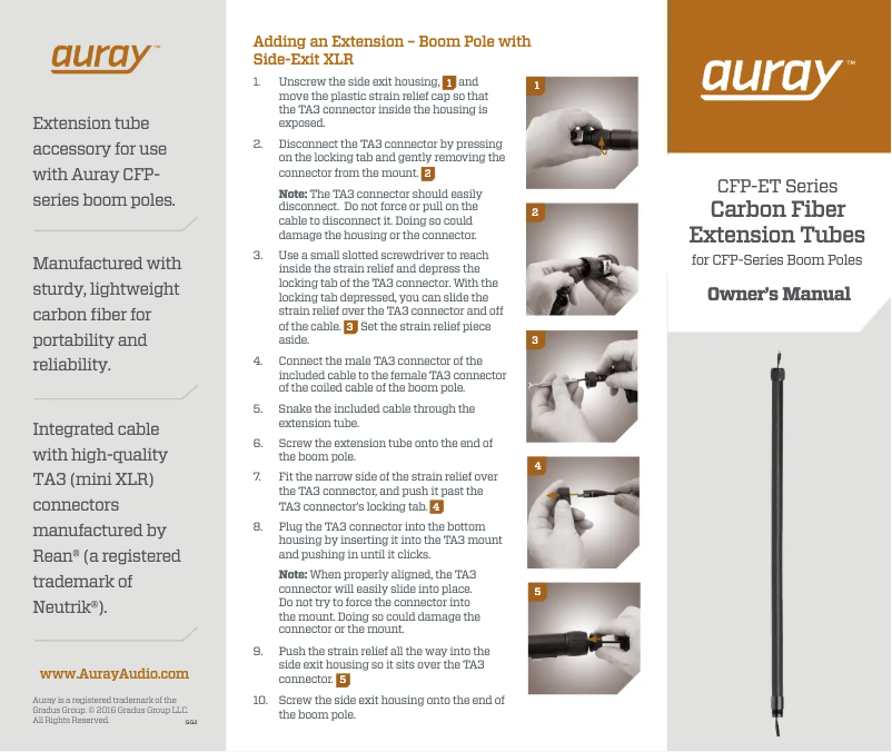 Image de la première page du manuel de l'appareil CFP-ET3