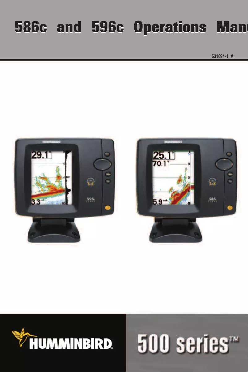 Página 1 del manual Manual de usuario Humminbird 596C