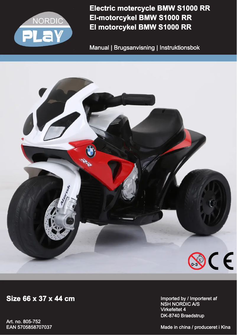 Page n°1 - Manuel utilisateur Nordic Play 805-752