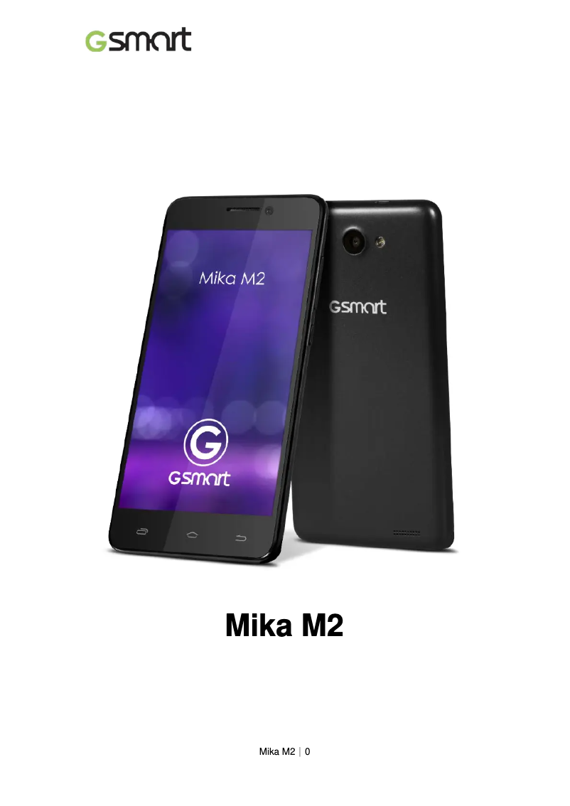 Page n°1 - Manuel utilisateur GSmart Mika M2