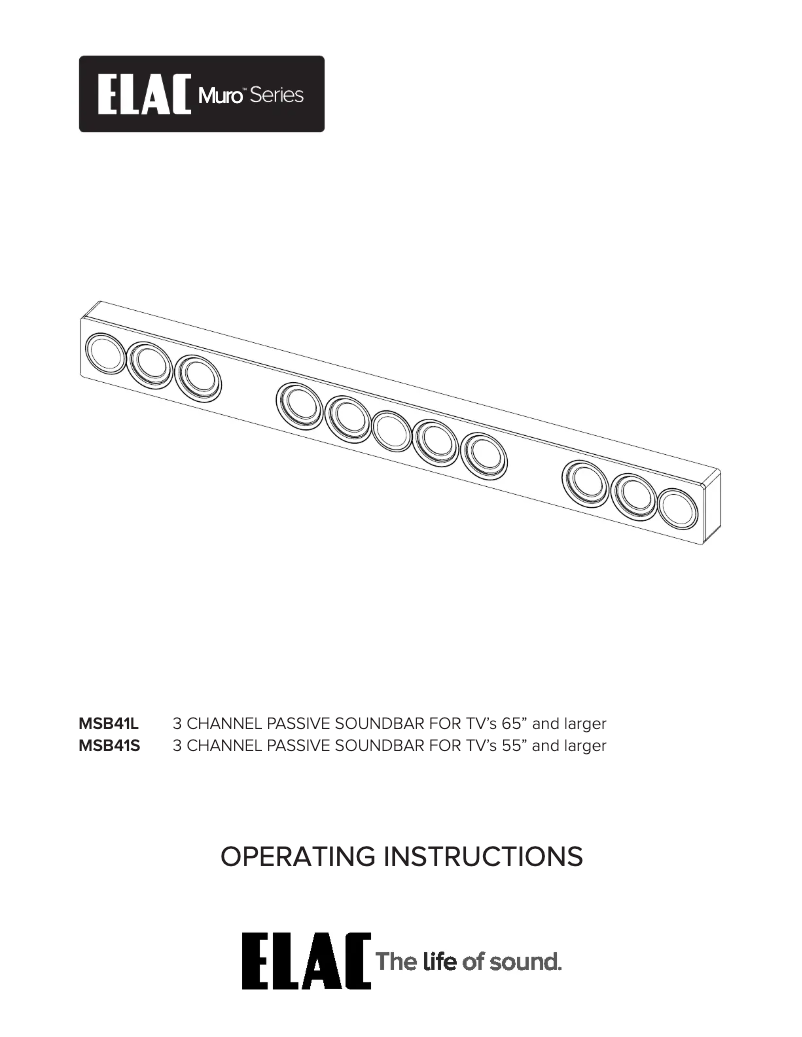 Página 1 del manual Manual de usuario ELAC Muro SB41S