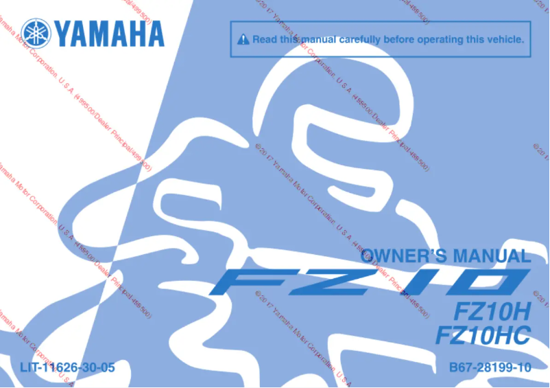 Page 1 of the manual User Manual Yamaha FZ-10 (2017)