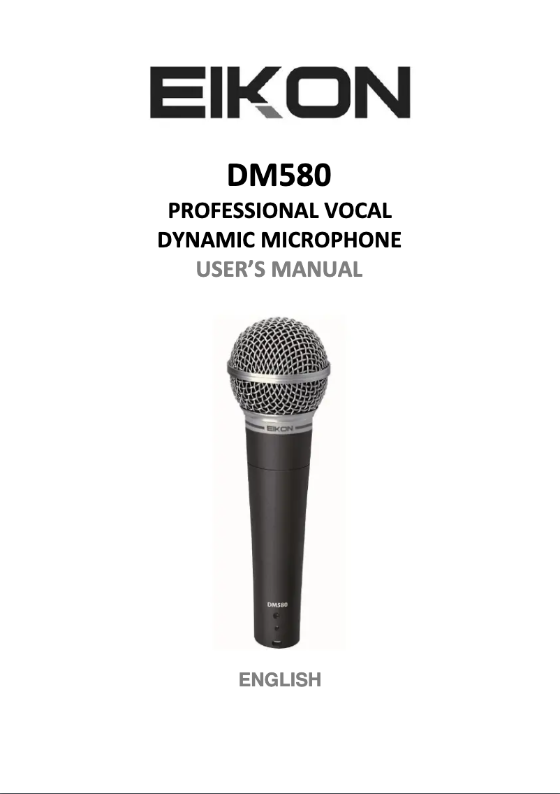Imagen de la primera página del manual del dispositivo DM580
