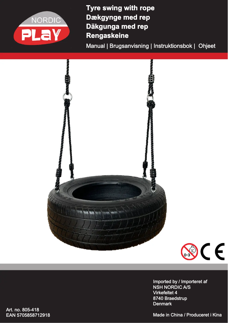 Page n°1 - Manuel utilisateur Nordic Play 805-418