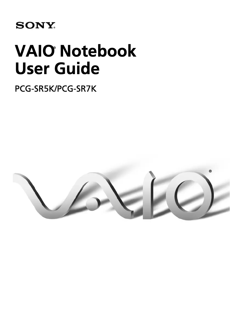 Página 1 del manual Manual de usuario Sony Vaio PCG-SR5K
