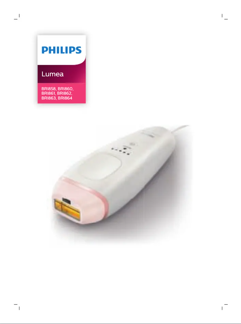 Page 1 de la notice Manuel utilisateur Philips Lumea Essential BRI861
