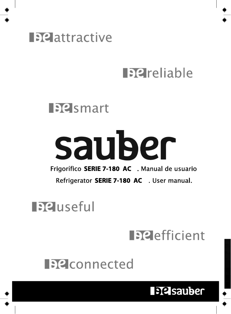 Page 1 de la notice Manuel utilisateur Sauber SERIE 7-180AC