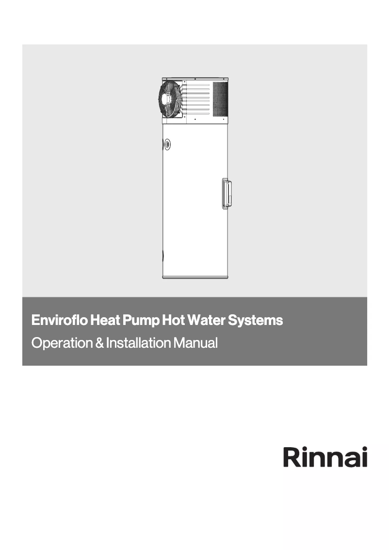 Image de la première page du manuel de l'appareil Enviroflo Heat Pump