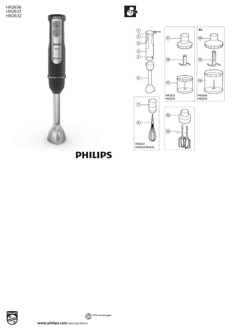 Página 1 del manual Manual de usuario Philips Viva Collection HR2632
