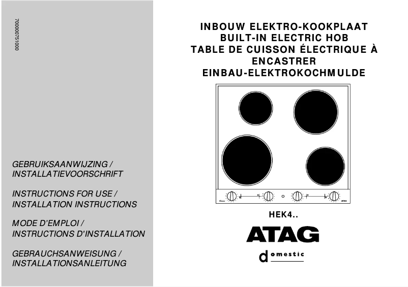 Image de la première page du manuel de l'appareil HEK4535U