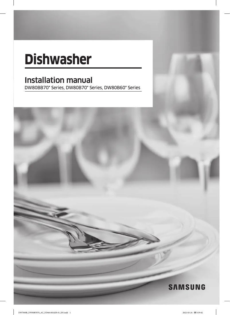 Image de la première page du manuel de l'appareil DW80B7070US