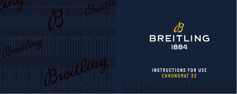 Page n°1 - Manuel utilisateur Breitling Chronomat 32