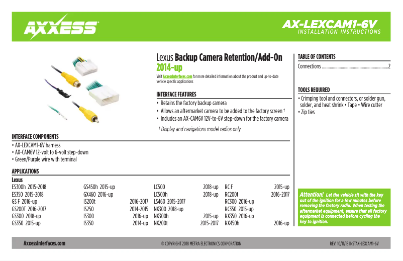 Página 1 del manual Manual de usuario AXESS AX-LEXCAM1-6V