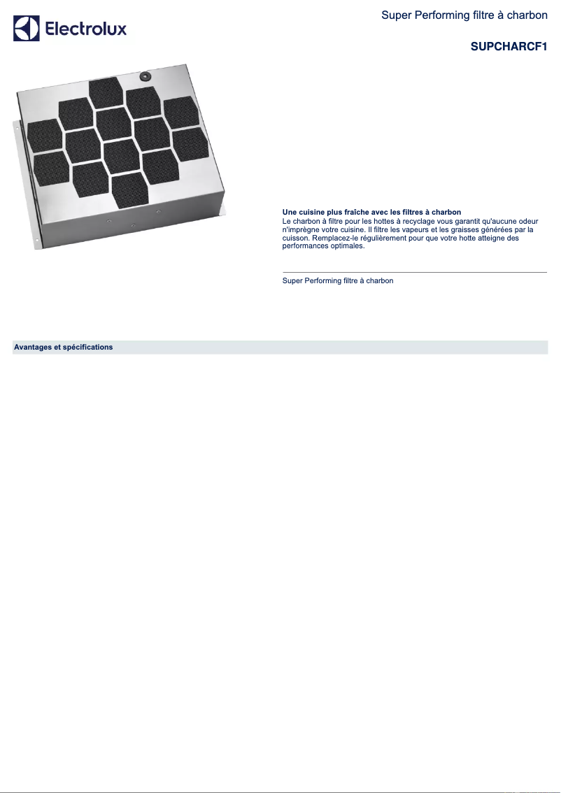 Image de la première page du manuel de l'appareil SUPCHARCF1