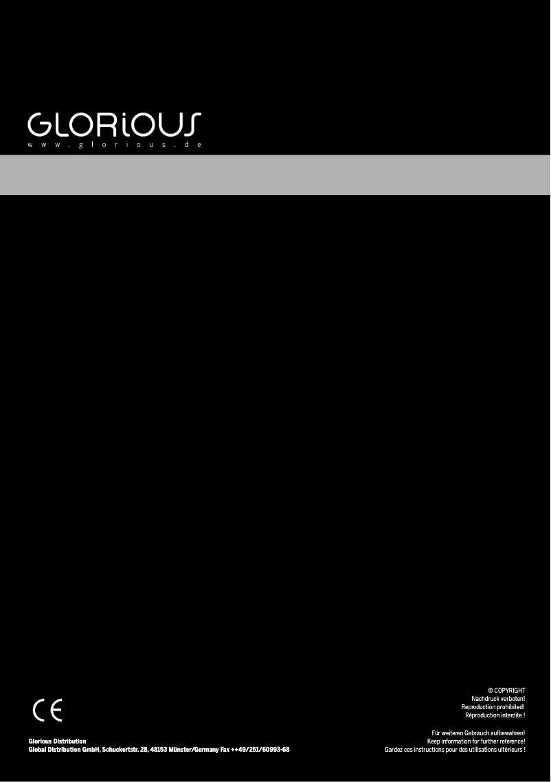 Page 1 de la notice Manuel utilisateur Glorious Record Box 55