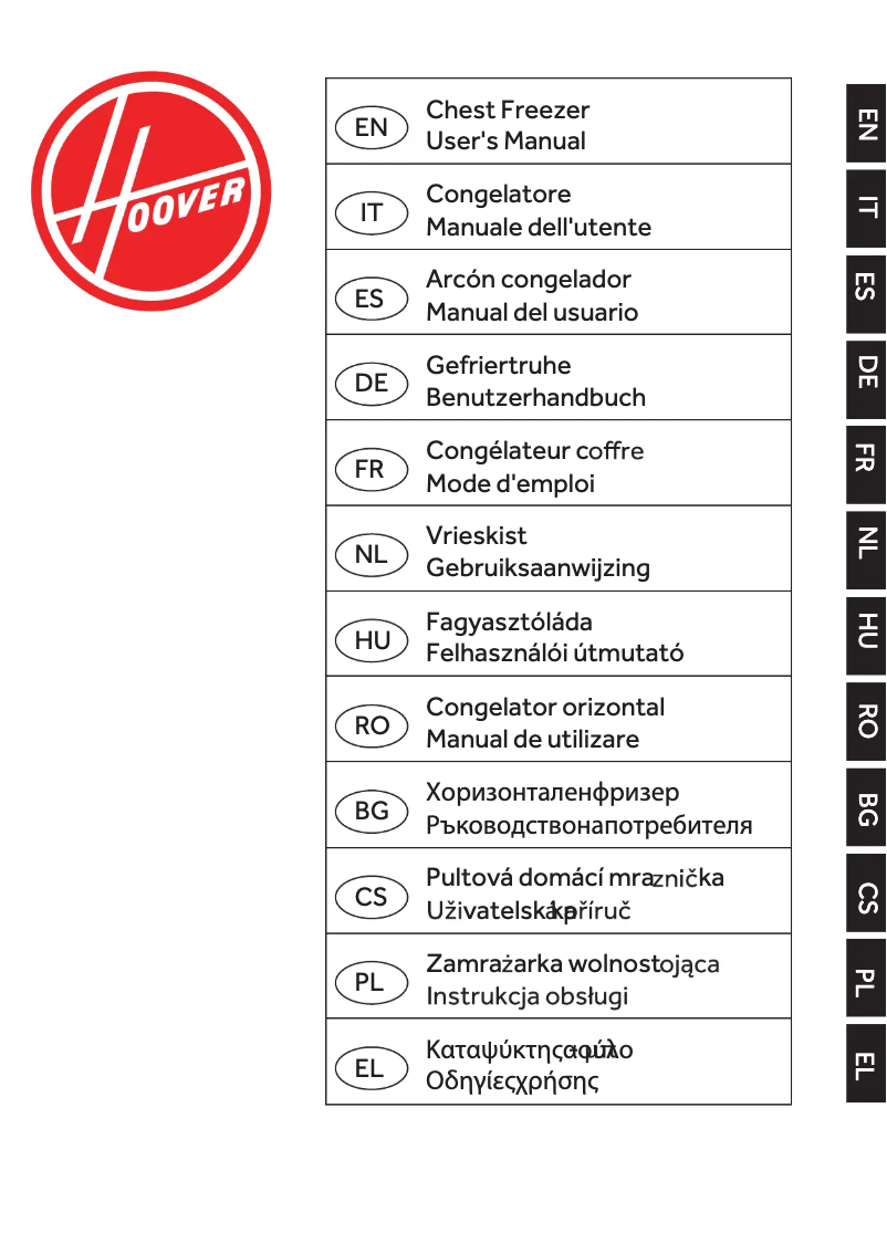 Page 1 de la notice Manuel utilisateur Hoover HHCH 142 ELK