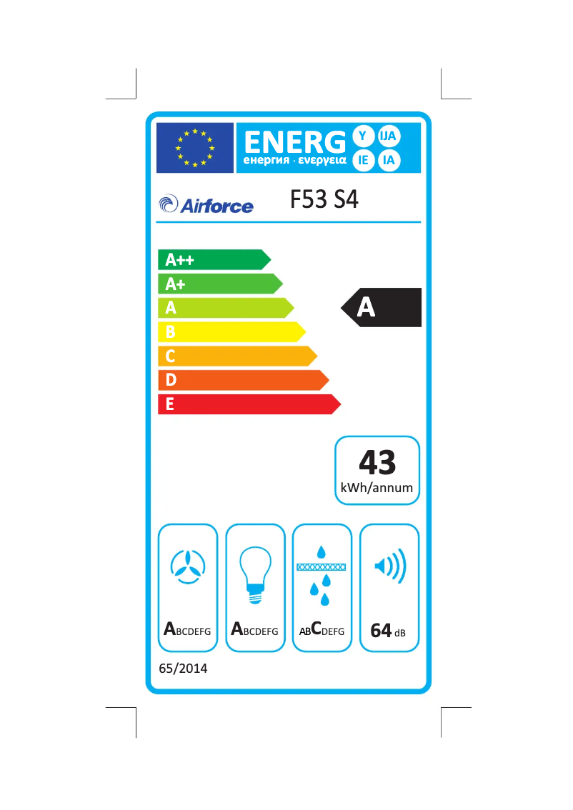 First page image of the manual for F53 60 S4