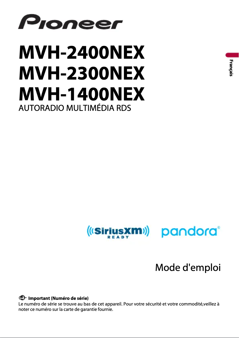 Image de la première page du manuel de l'appareil MVH-1400NEX