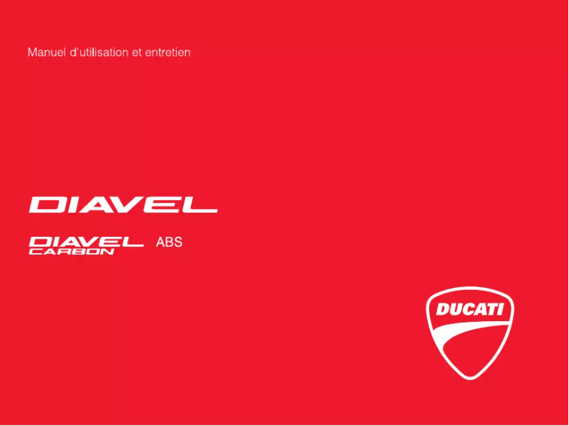 Image de la première page du manuel de l'appareil Diavel Carbon (2012)