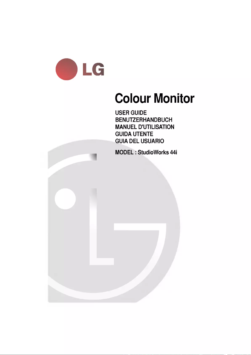 Page 1 de la notice Manuel utilisateur LG StudioWorks 44i