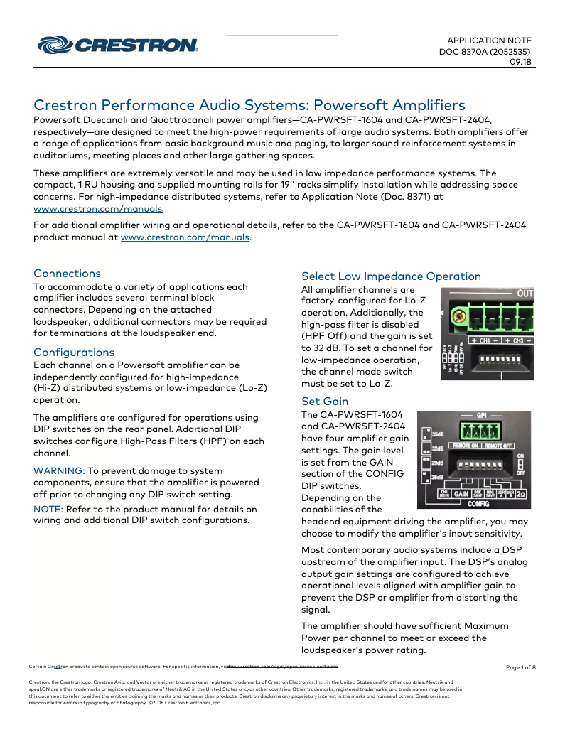 Página 1 del manual Manual de usuario Crestron Vector SUBS15