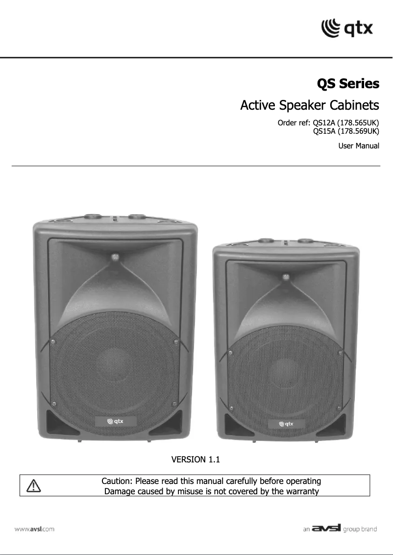 Image de la première page du manuel de l'appareil QS15A