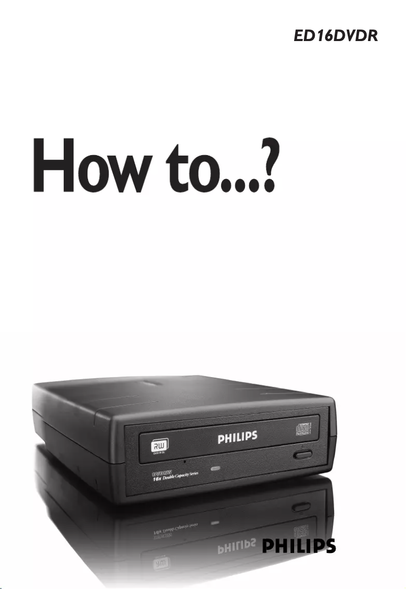 Page 1 de la notice Manuel utilisateur Philips ED16DVDR