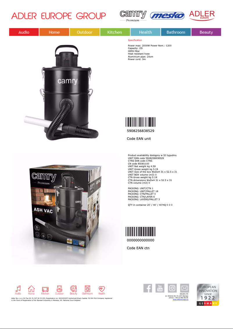 Image de la première page du manuel de l'appareil CR 7030