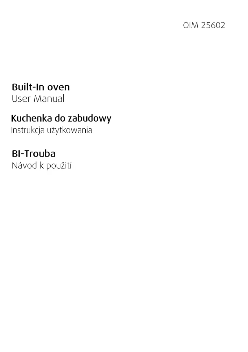 Image de la première page du manuel de l'appareil OIM 25602