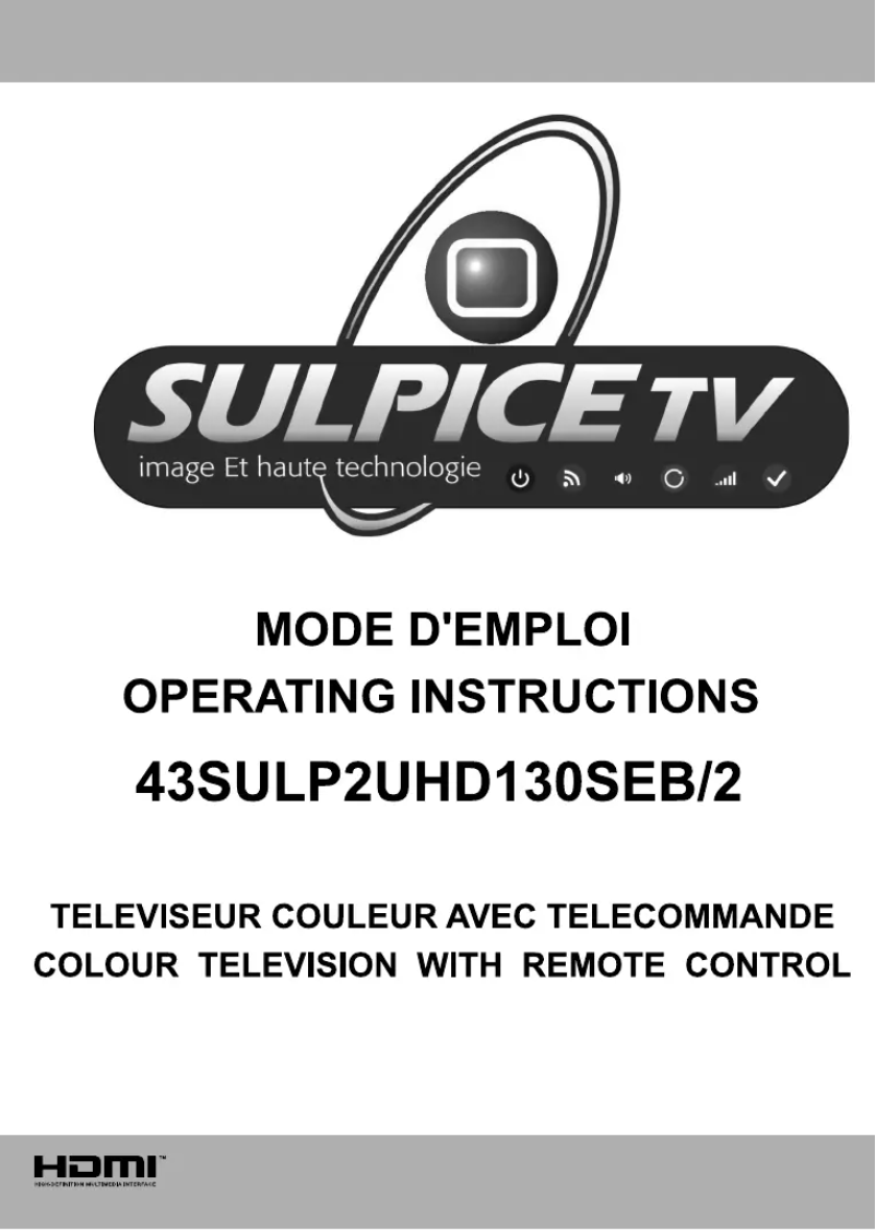 Page 1 de la notice Manuel utilisateur Sulpice 43SULP2UHD130SEB/2