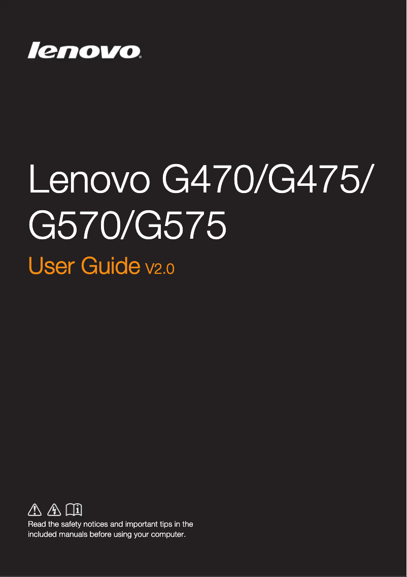 Page n°1 - Manuel utilisateur Lenovo G470