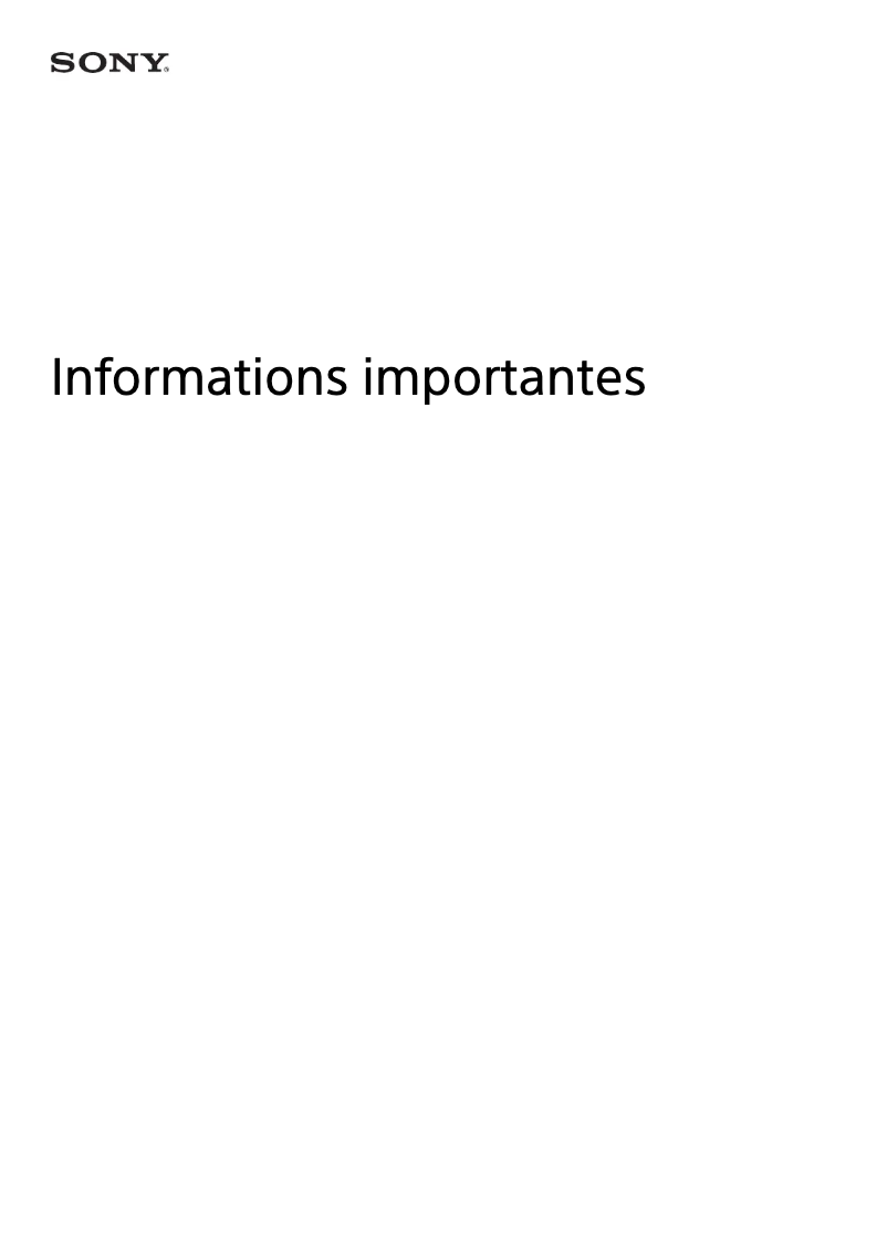 Page 1 de la notice Manuel utilisateur Sony Xperia pro