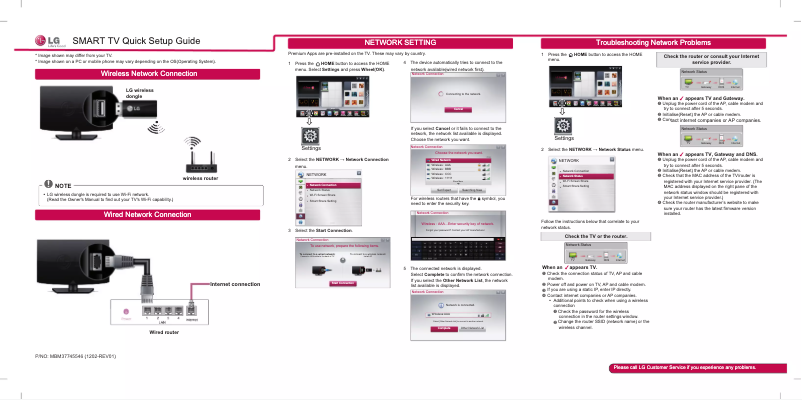 Page n°1 - Guide d'installation LG 42LS5700