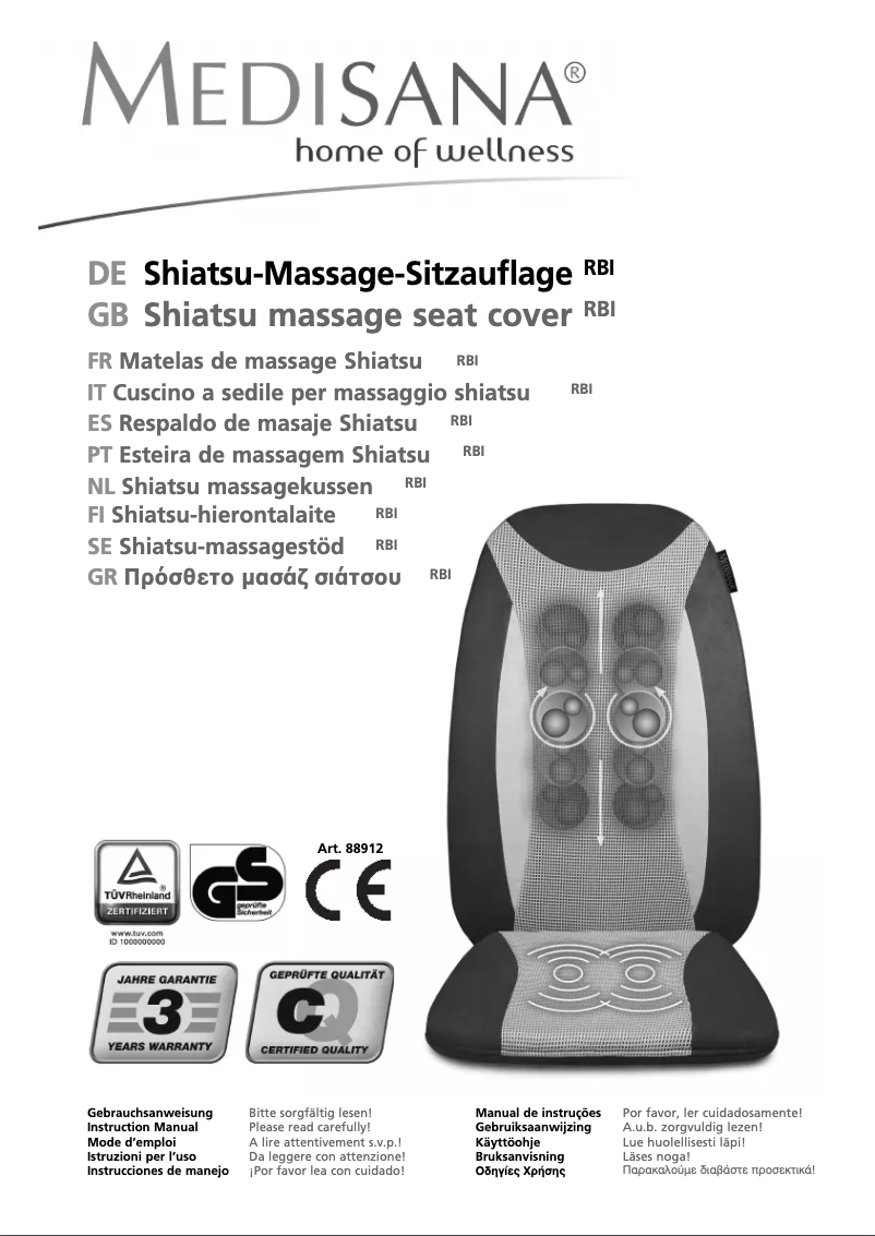 Página 1 del manual Manual de usuario Medisana 88912